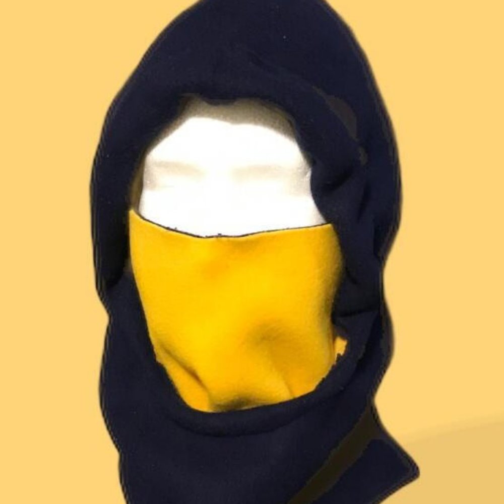 Show support Ukraine colors reversible Fleece hood moves with your head- 4 hoods